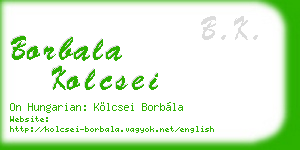 borbala kolcsei business card